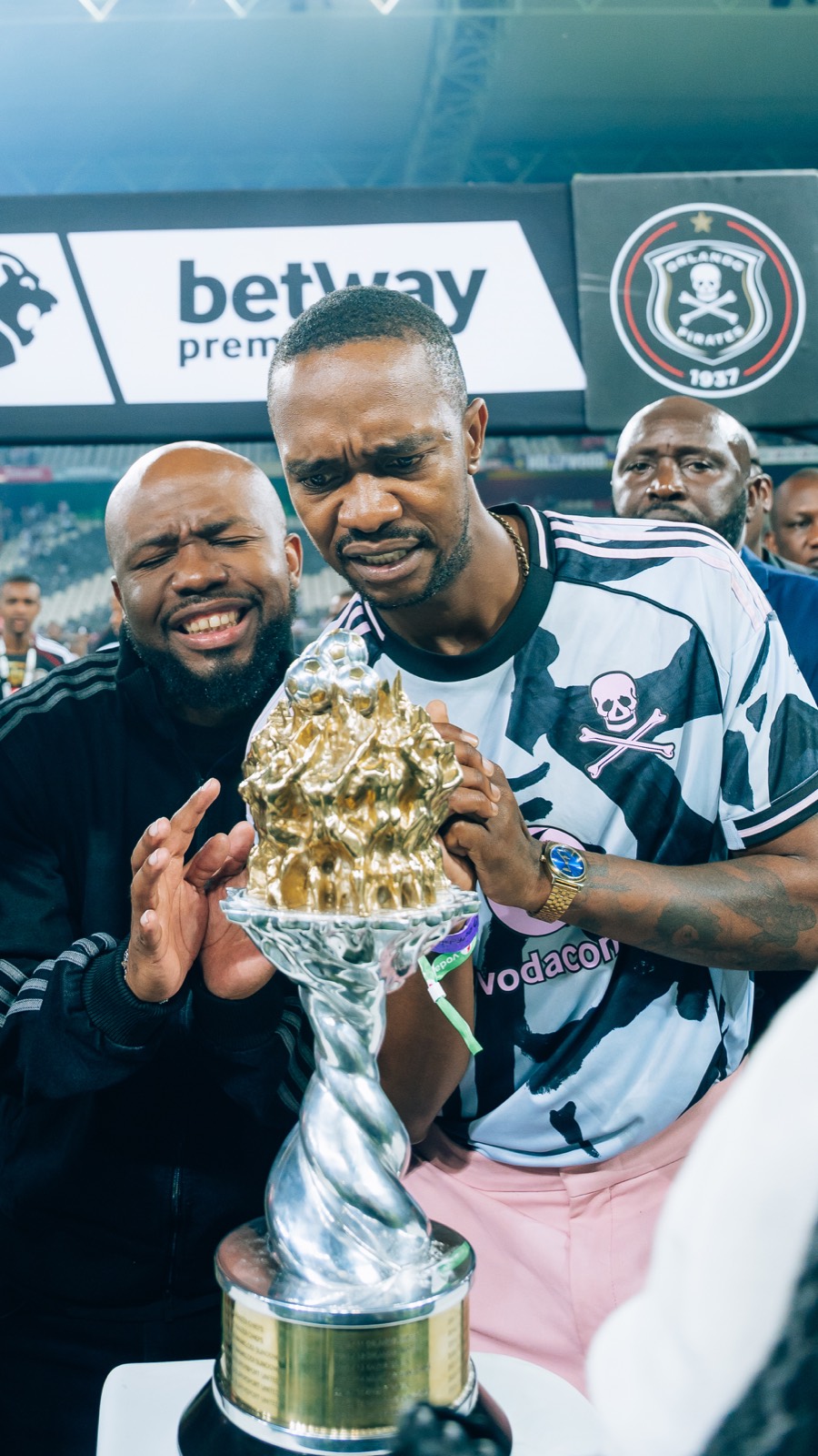 Championship trophy celebration